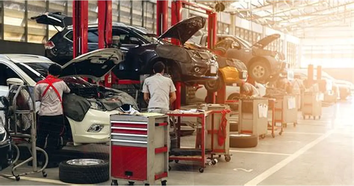 Automotive minor and major service service - illustrative background
