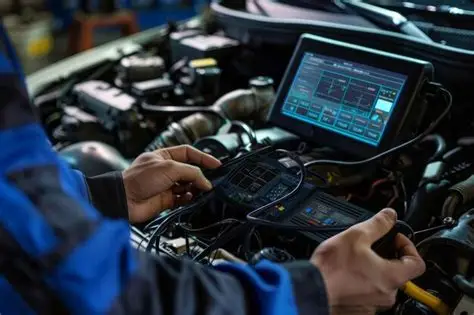 Vehicle engine diagnostic service - illustrative background
