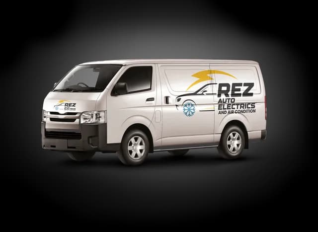 REZ Auto Electrics service van - mobile auto electrical and air conditioning diagnostics